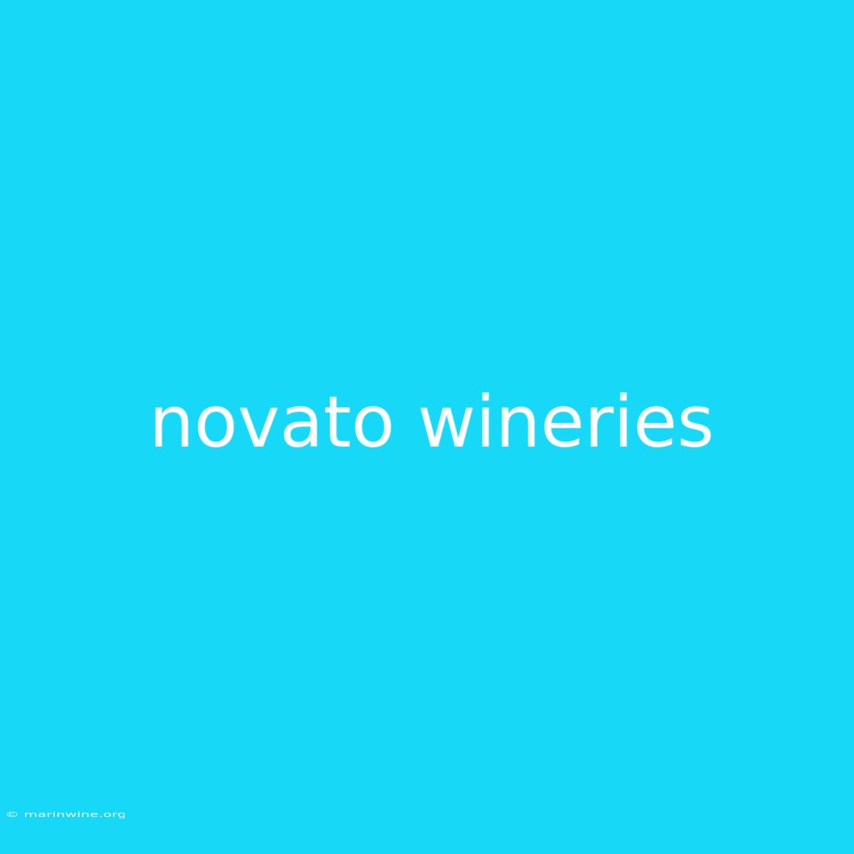 Novato Wineries