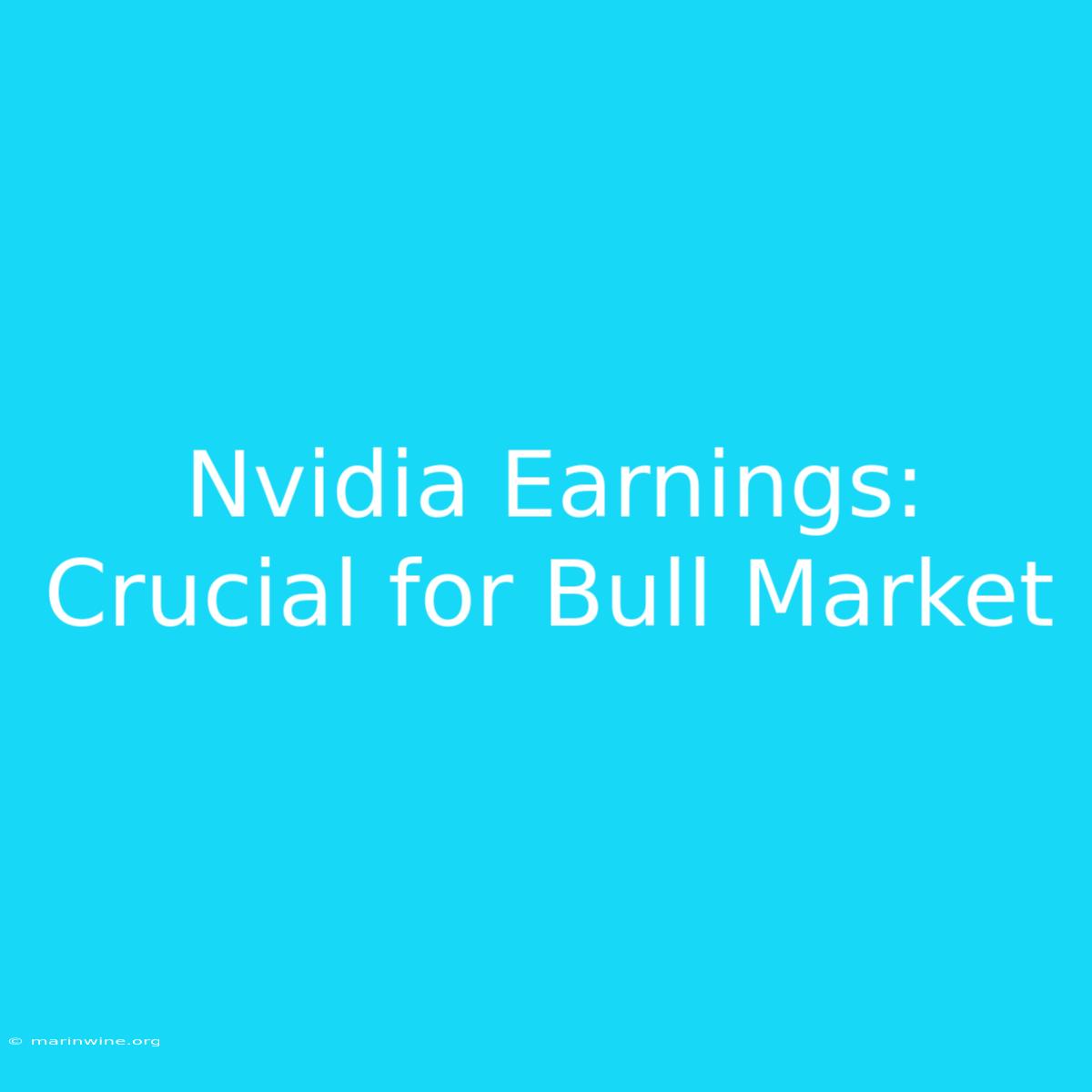 Nvidia Earnings: Crucial For Bull Market