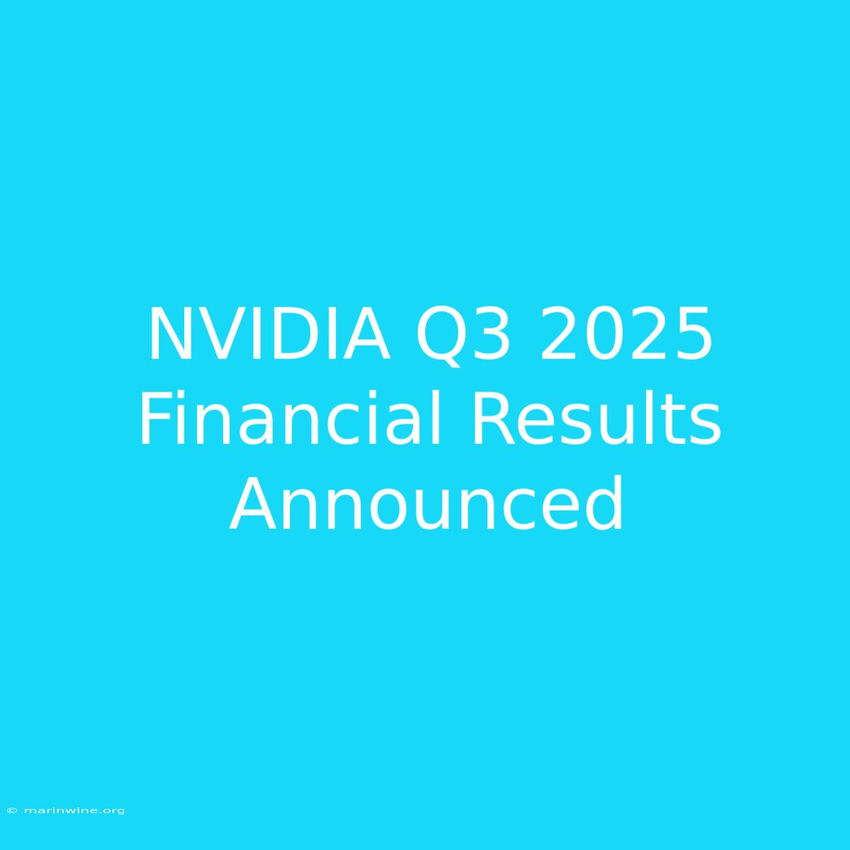 NVIDIA Q3 2025 Financial Results Announced