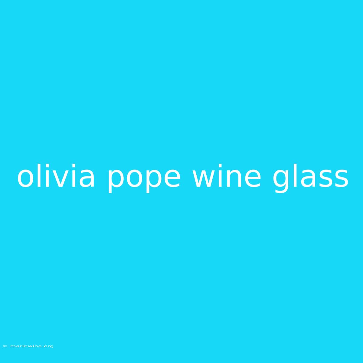 Olivia Pope Wine Glass