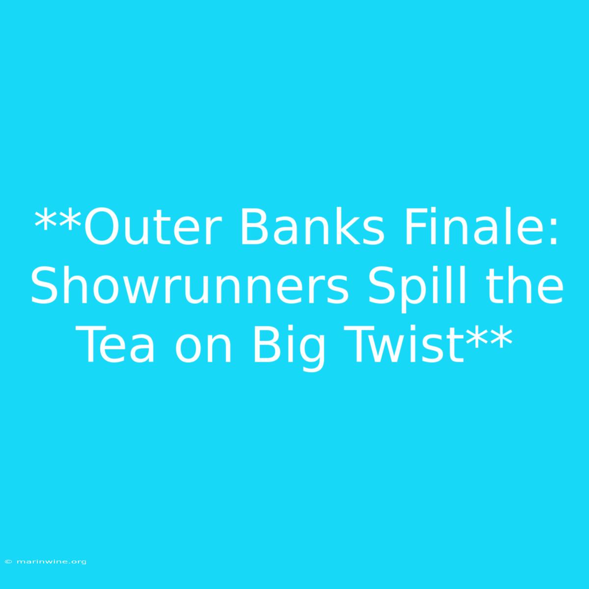 **Outer Banks Finale: Showrunners Spill The Tea On Big Twist**