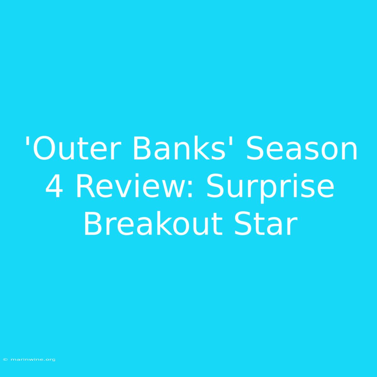 'Outer Banks' Season 4 Review: Surprise Breakout Star