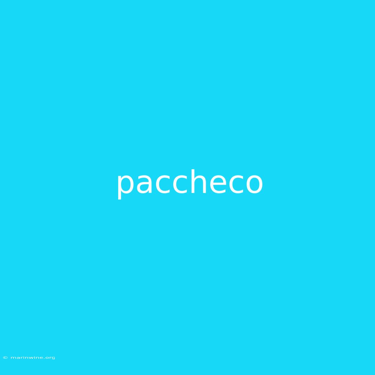 Paccheco