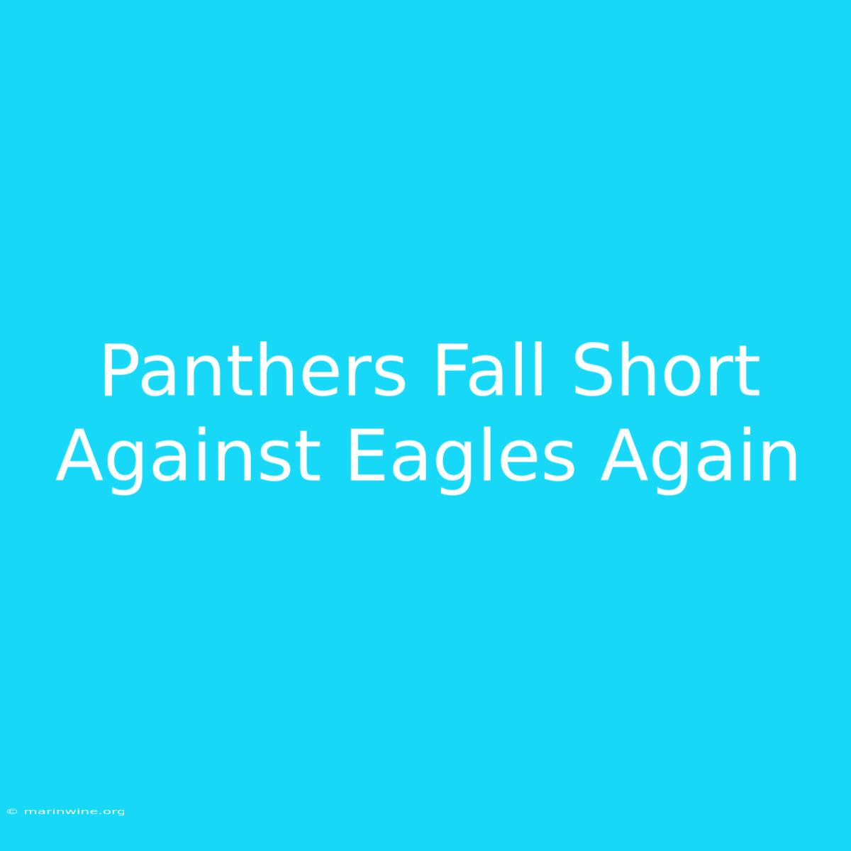 Panthers Fall Short Against Eagles Again