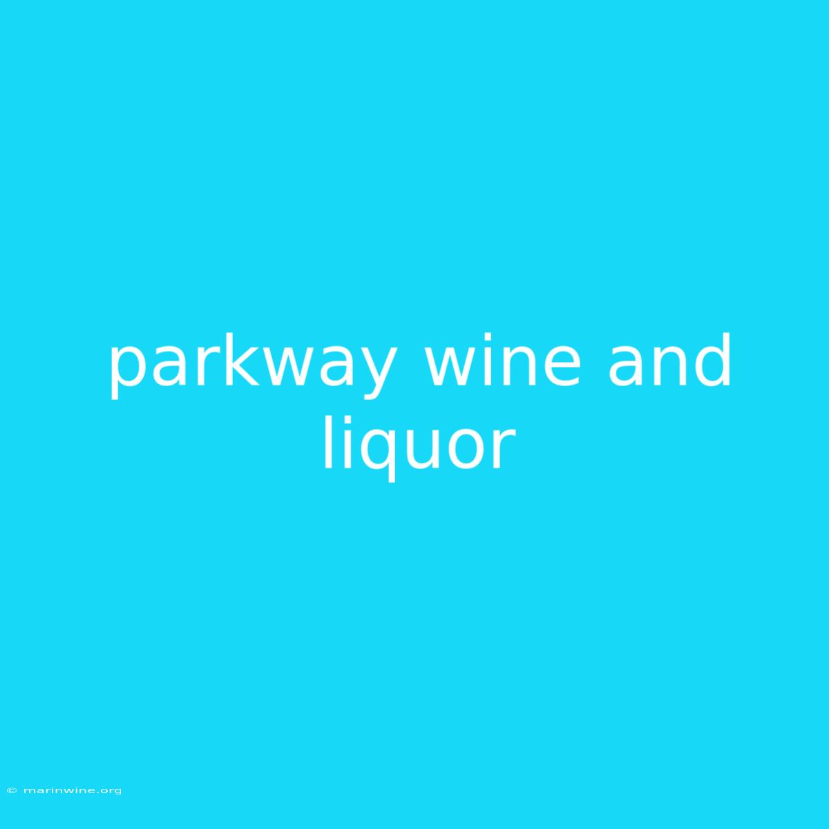 Parkway Wine And Liquor