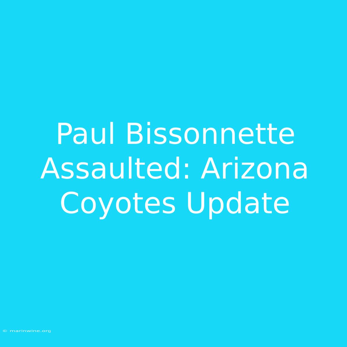 Paul Bissonnette Assaulted: Arizona Coyotes Update