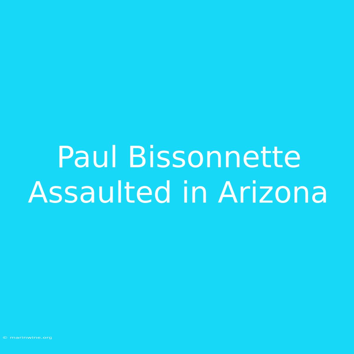 Paul Bissonnette Assaulted In Arizona