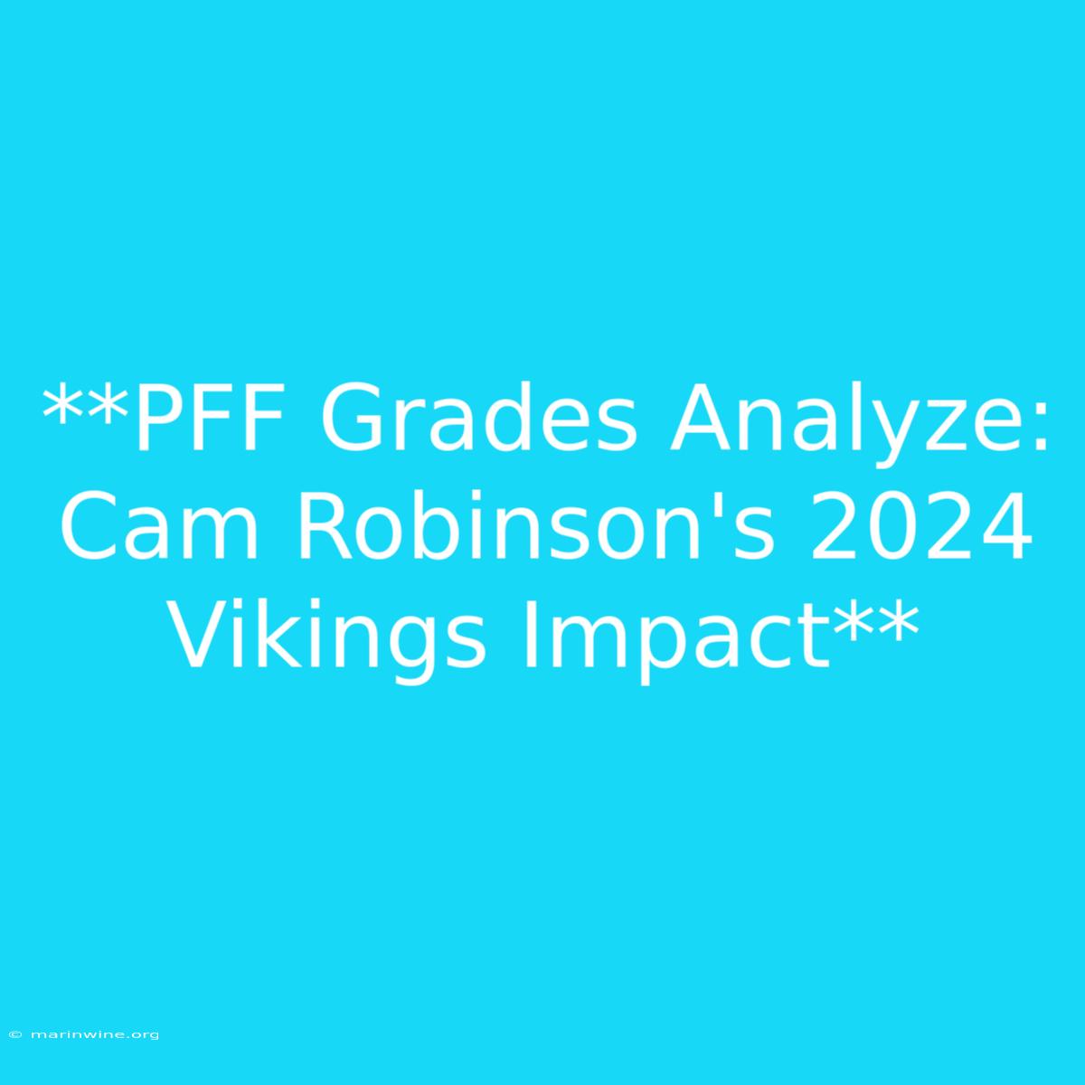 **PFF Grades Analyze: Cam Robinson's 2024 Vikings Impact**