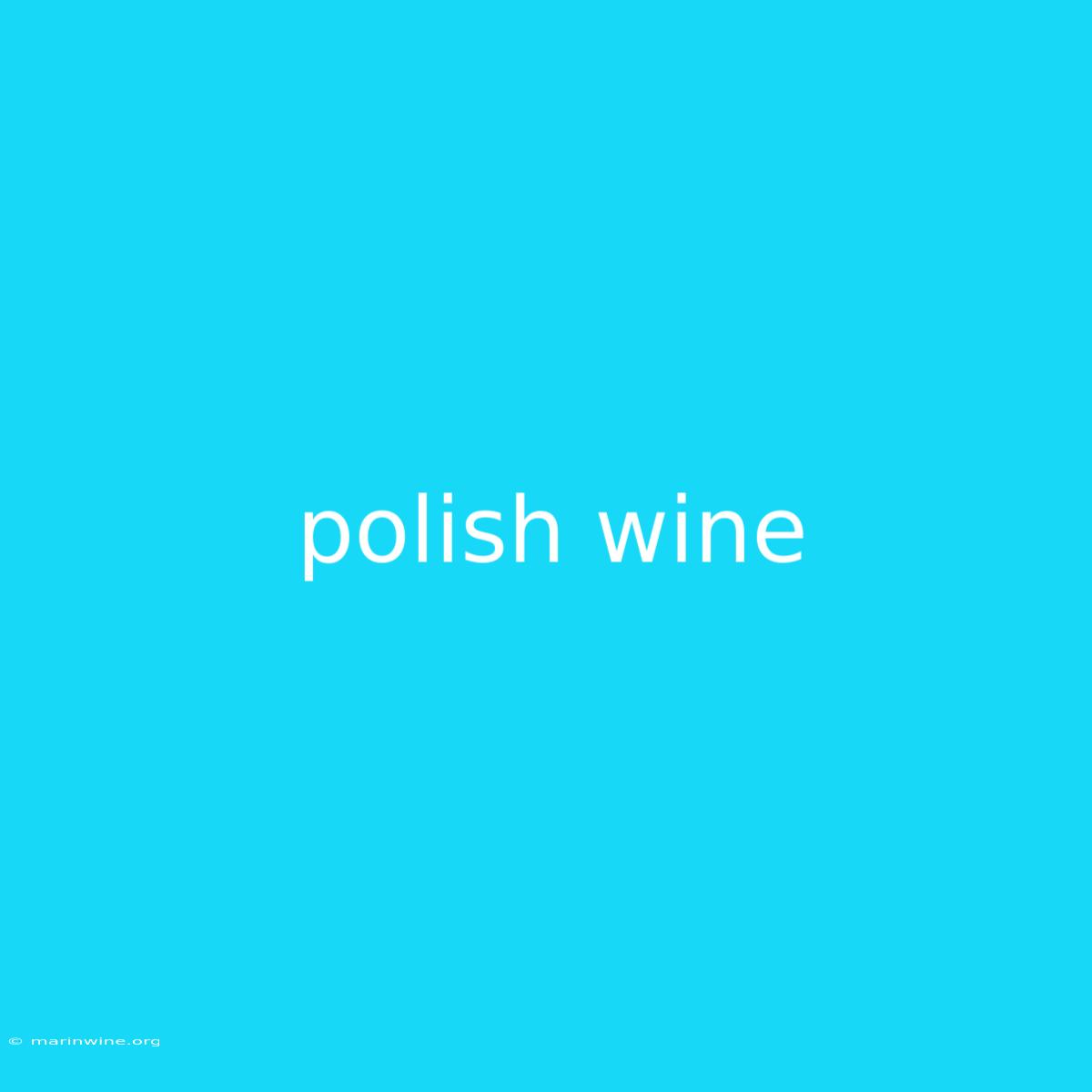 Polish Wine