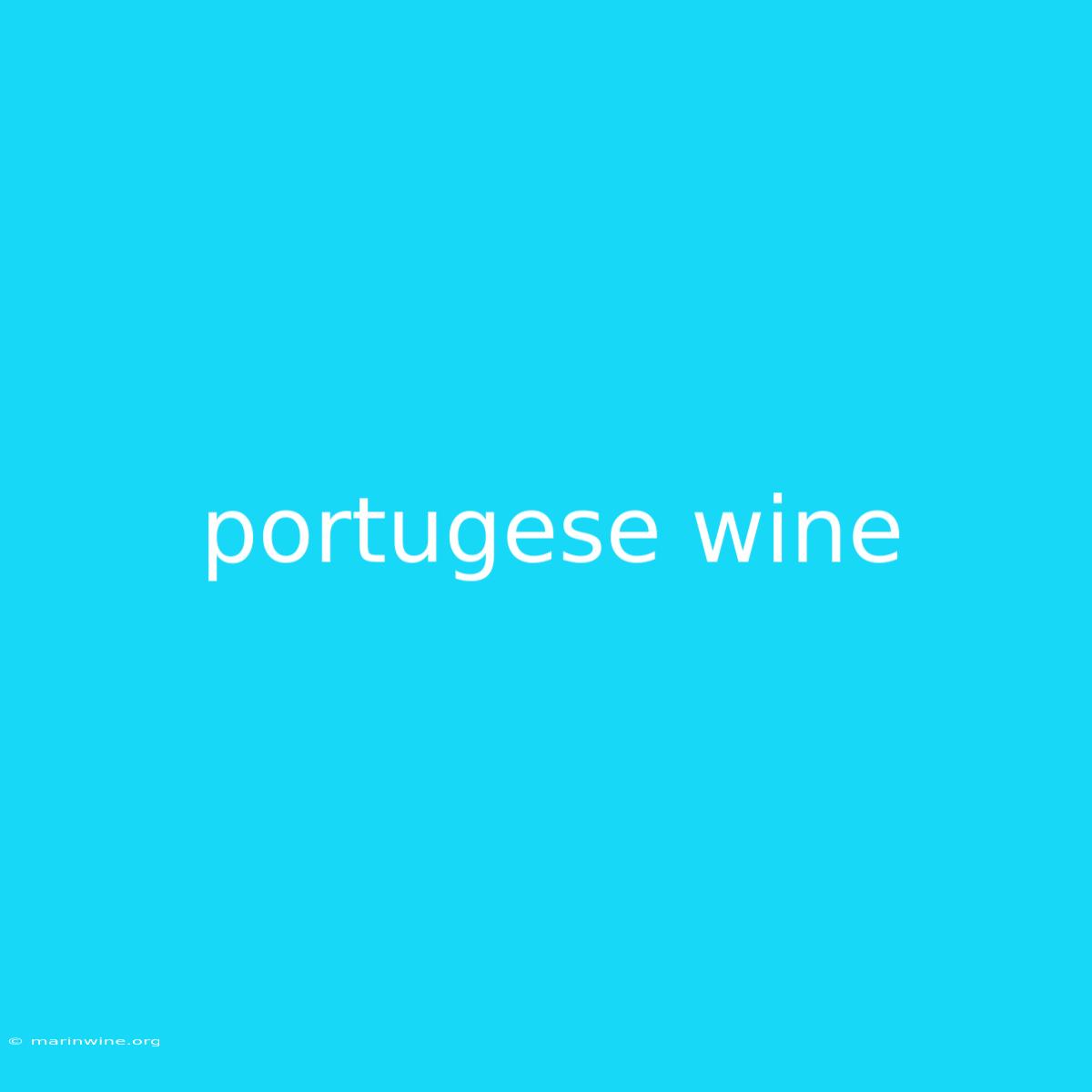 Portugese Wine