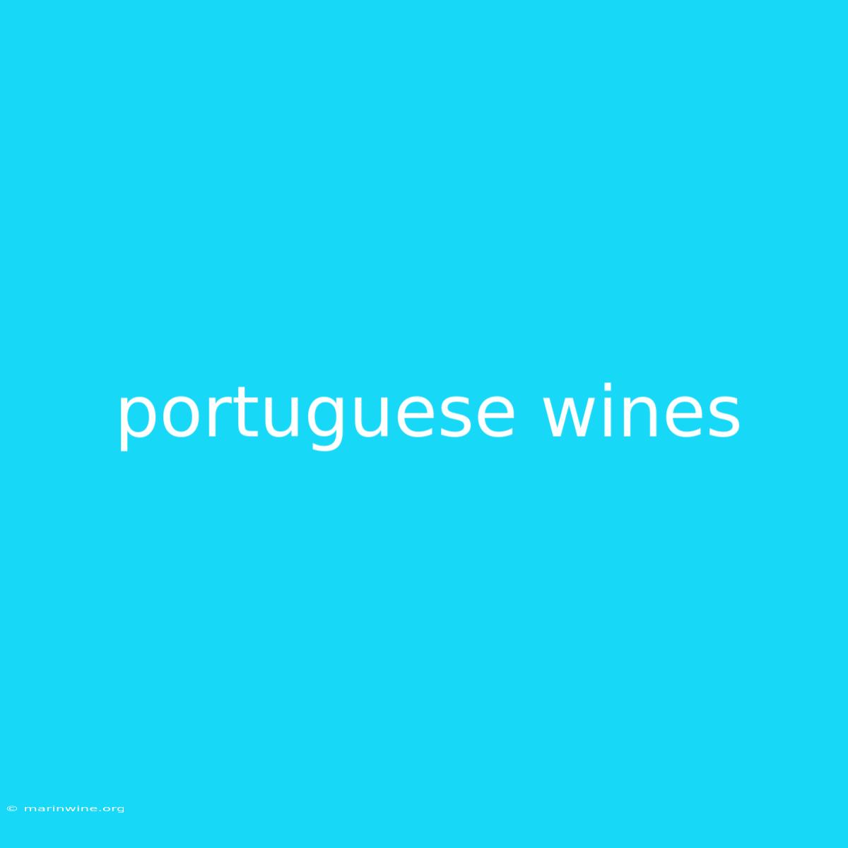 Portuguese Wines