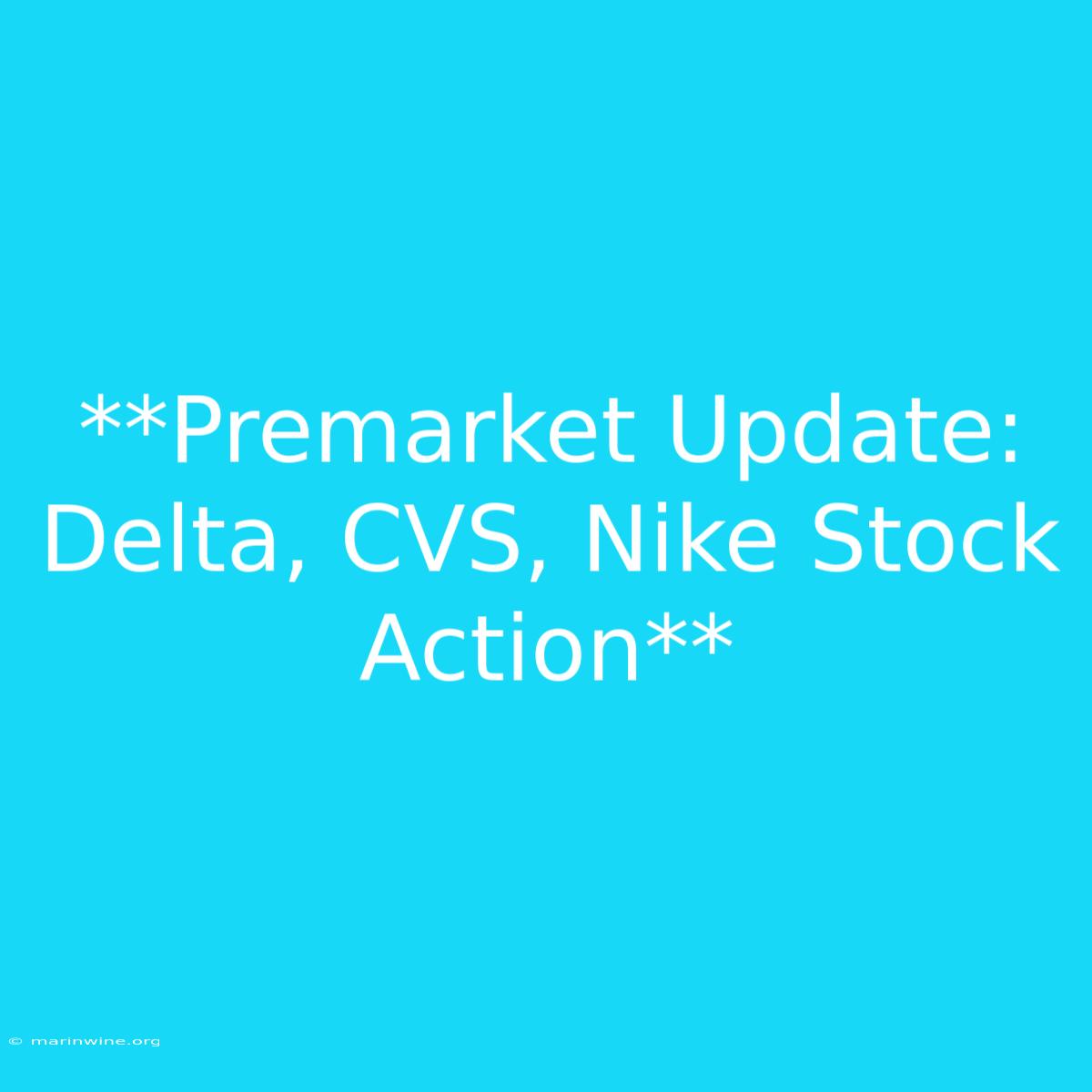 **Premarket Update: Delta, CVS, Nike Stock Action** 