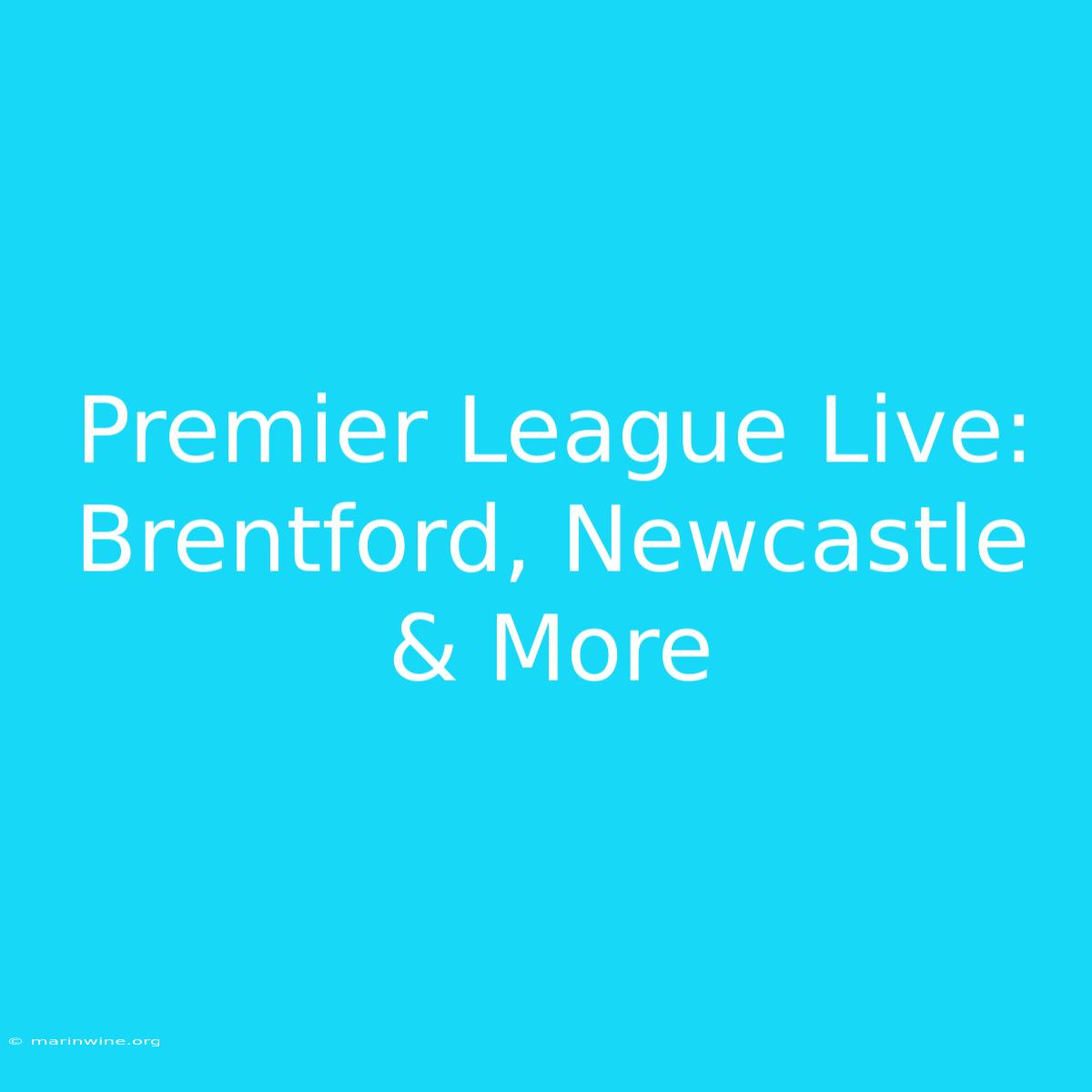 Premier League Live: Brentford, Newcastle & More