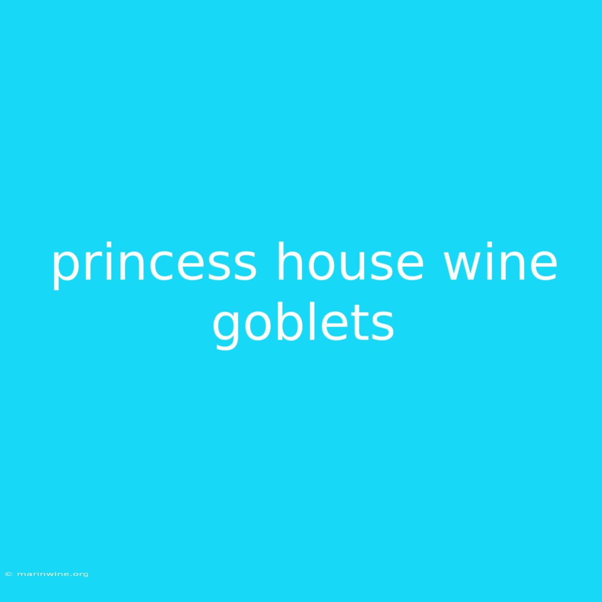 Princess House Wine Goblets