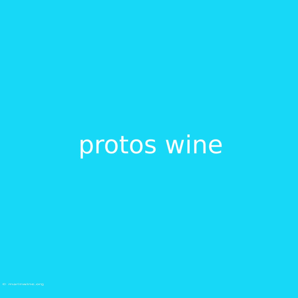 Protos Wine