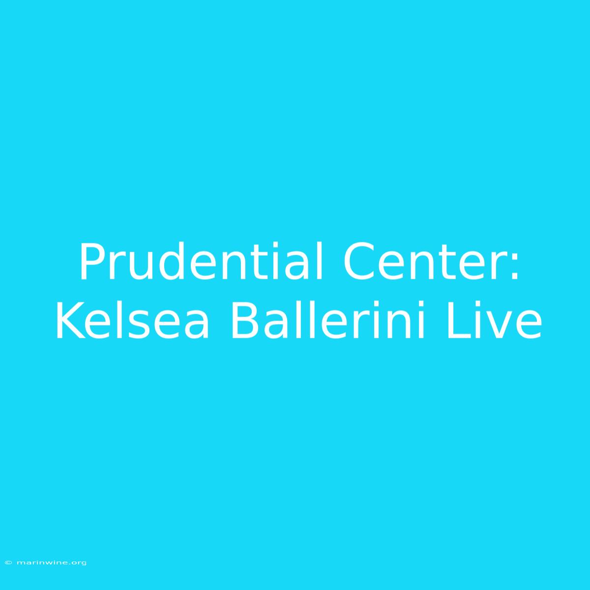 Prudential Center: Kelsea Ballerini Live 