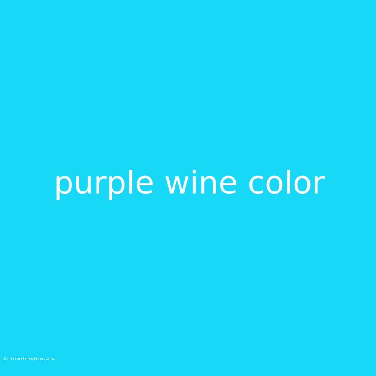 Purple Wine Color