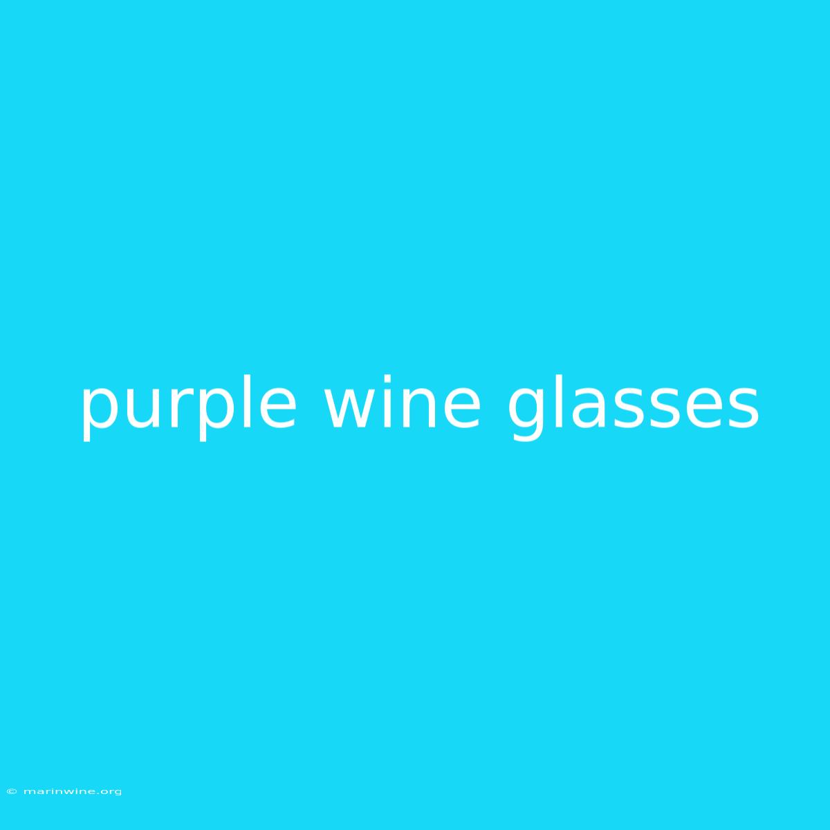 Purple Wine Glasses