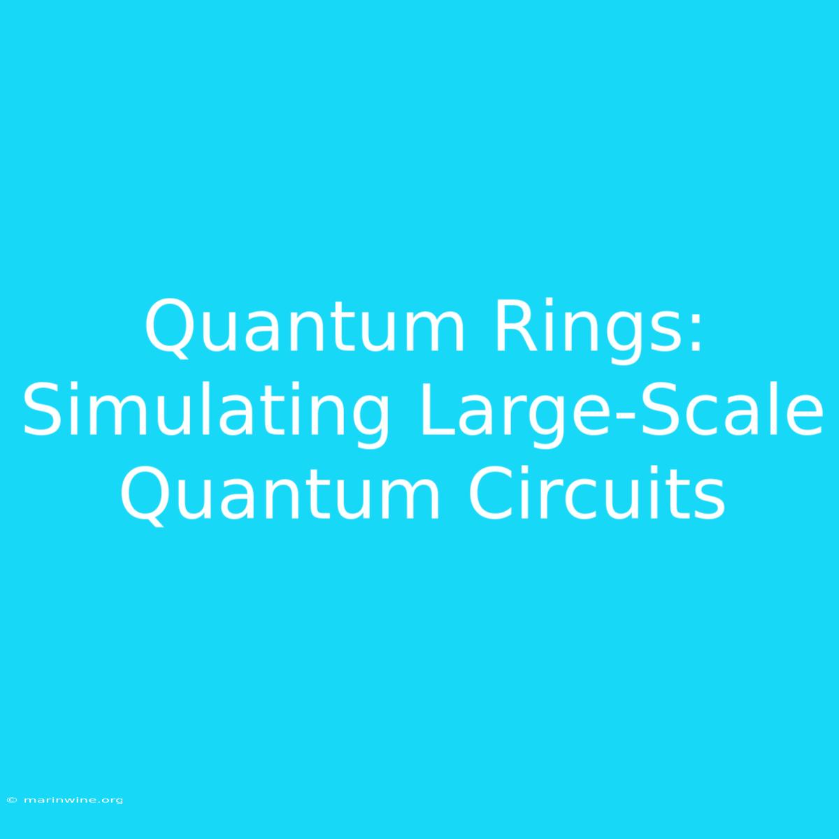 Quantum Rings: Simulating Large-Scale Quantum Circuits