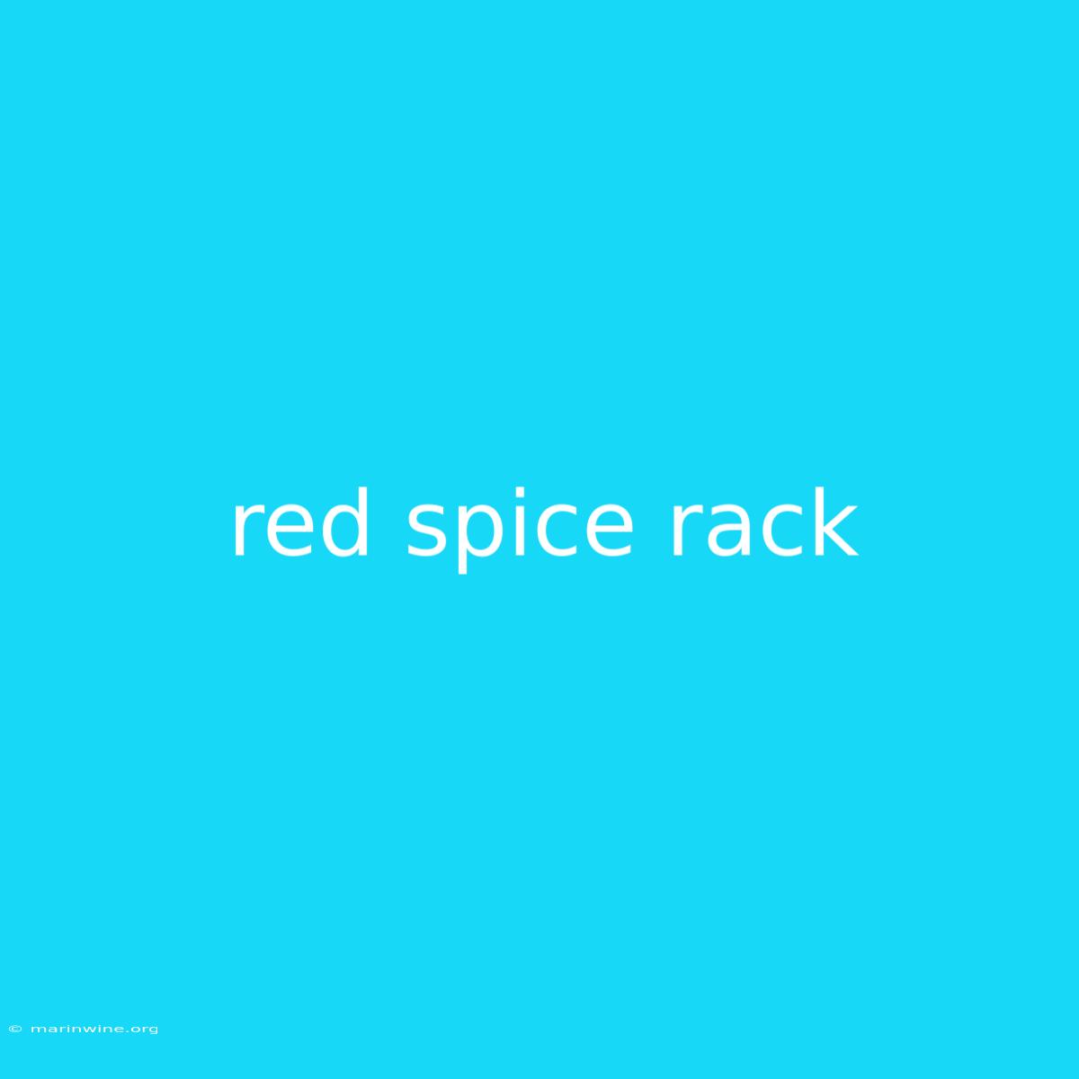 Red Spice Rack