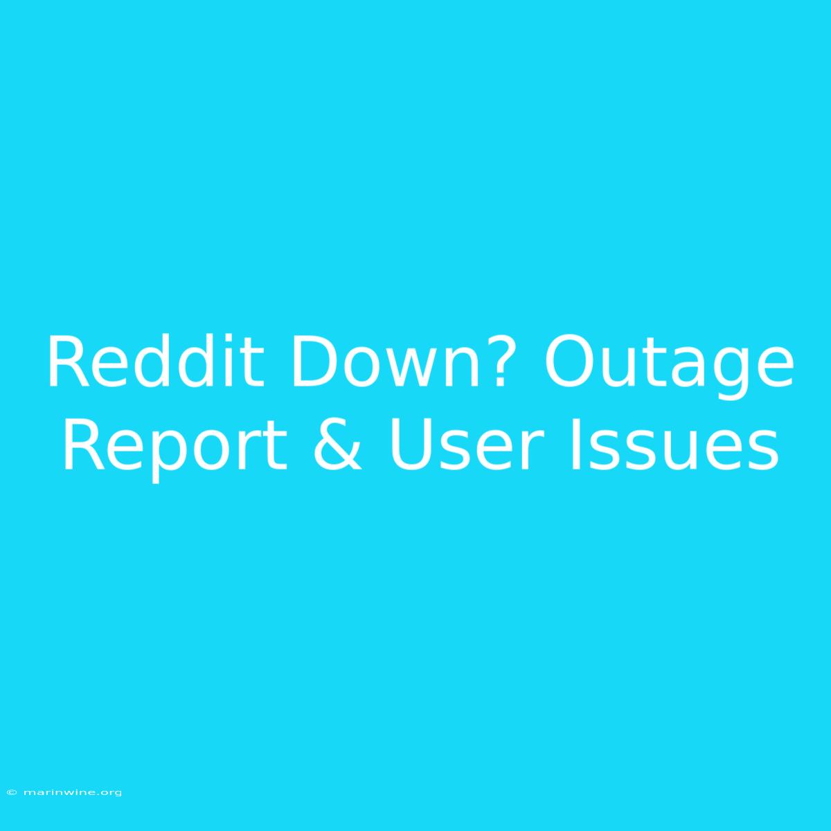 Reddit Down? Outage Report & User Issues