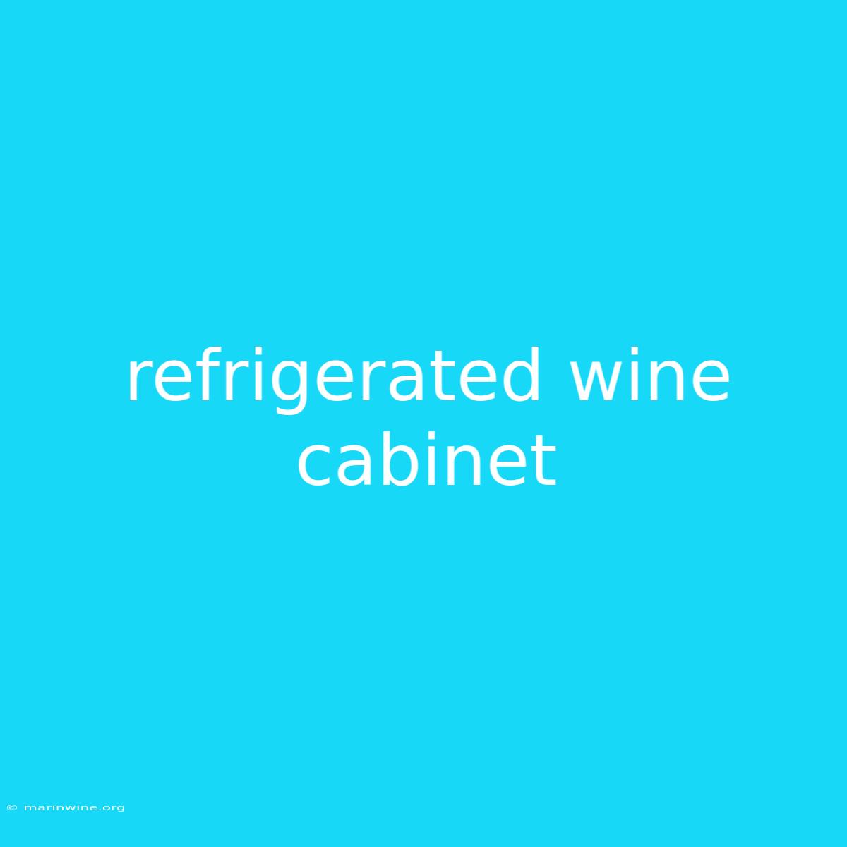 Refrigerated Wine Cabinet