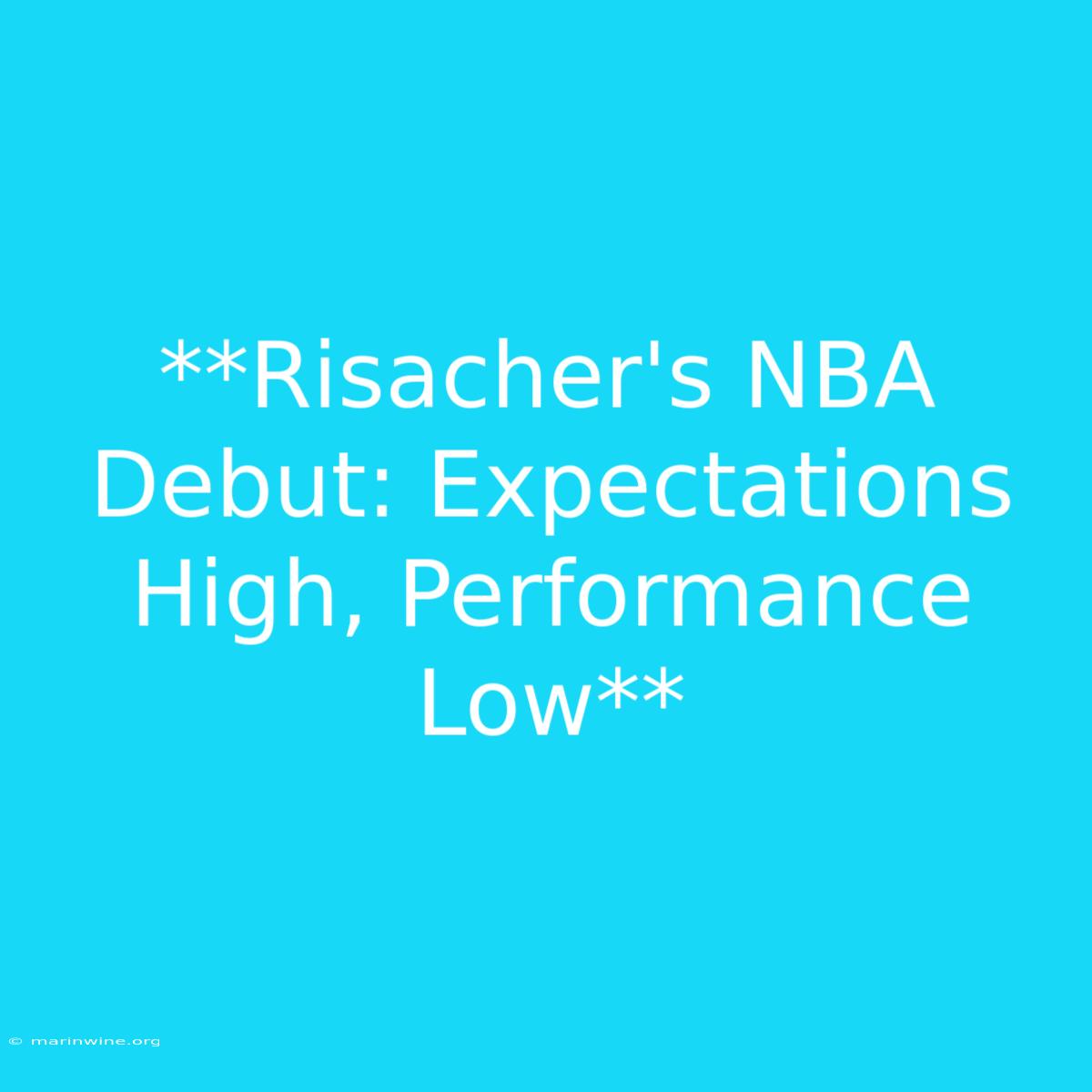 **Risacher's NBA Debut: Expectations High, Performance Low** 