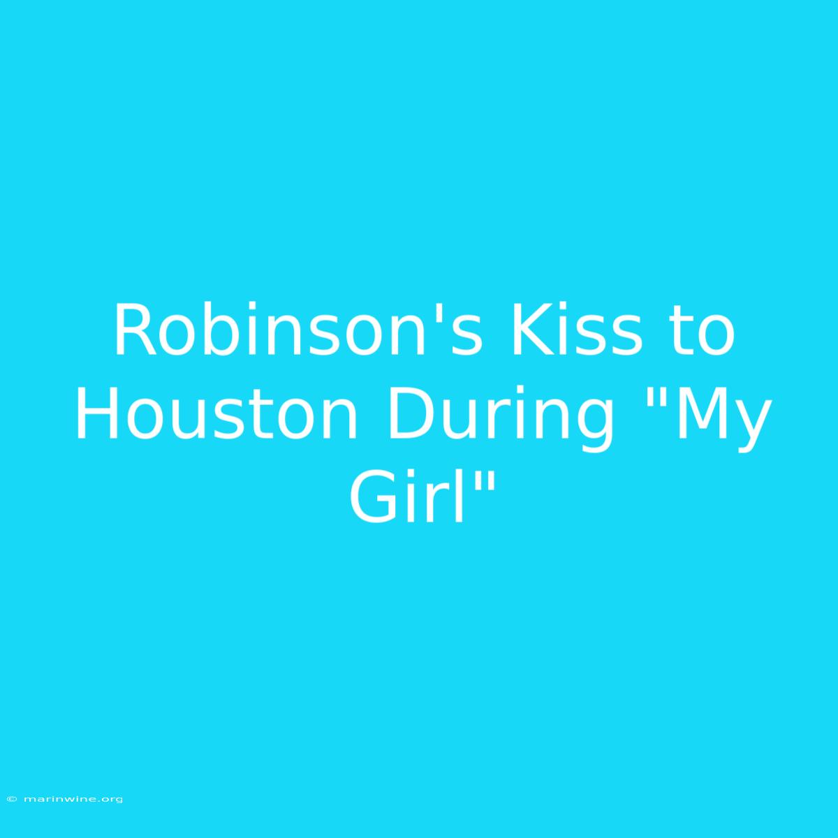 Robinson's Kiss To Houston During 