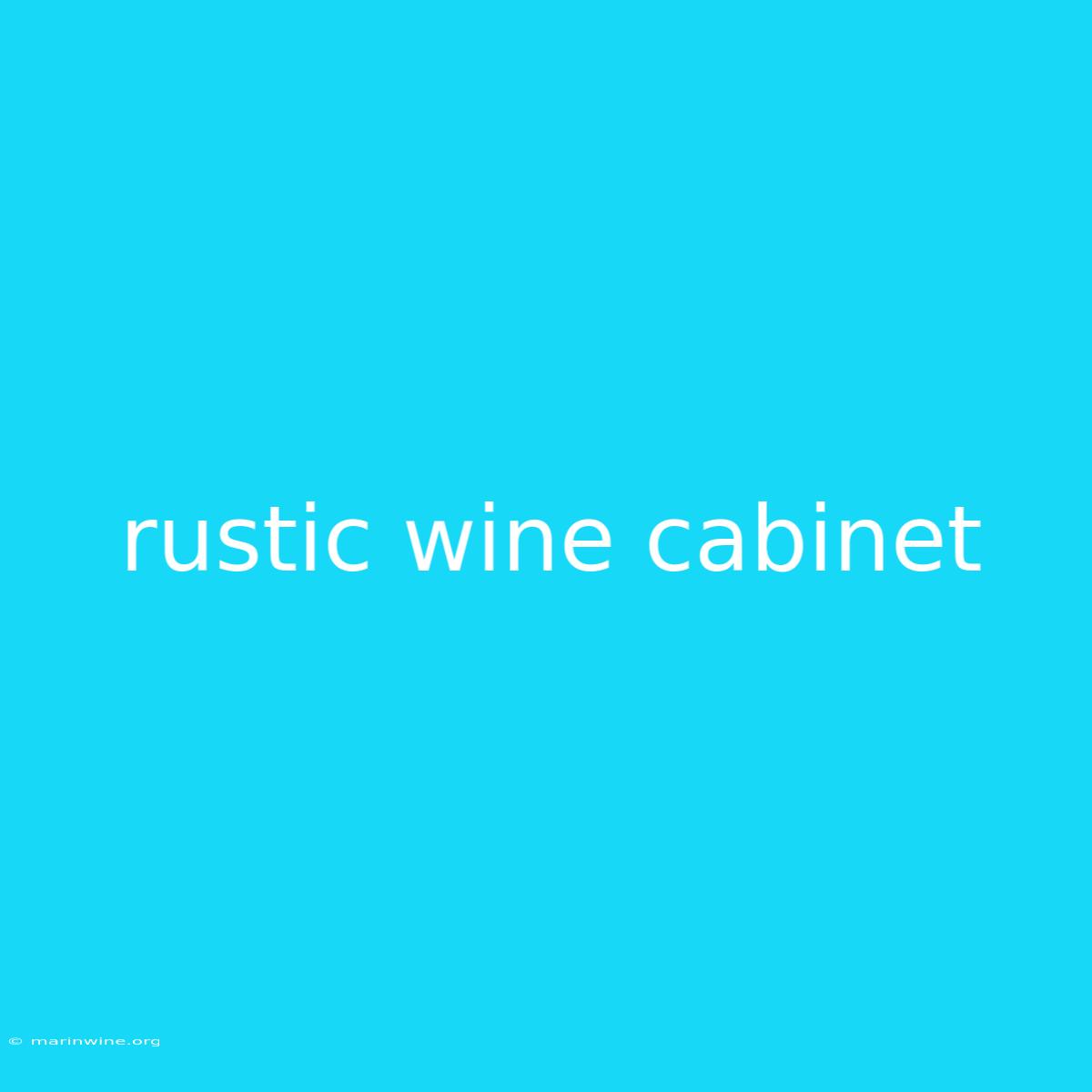 Rustic Wine Cabinet