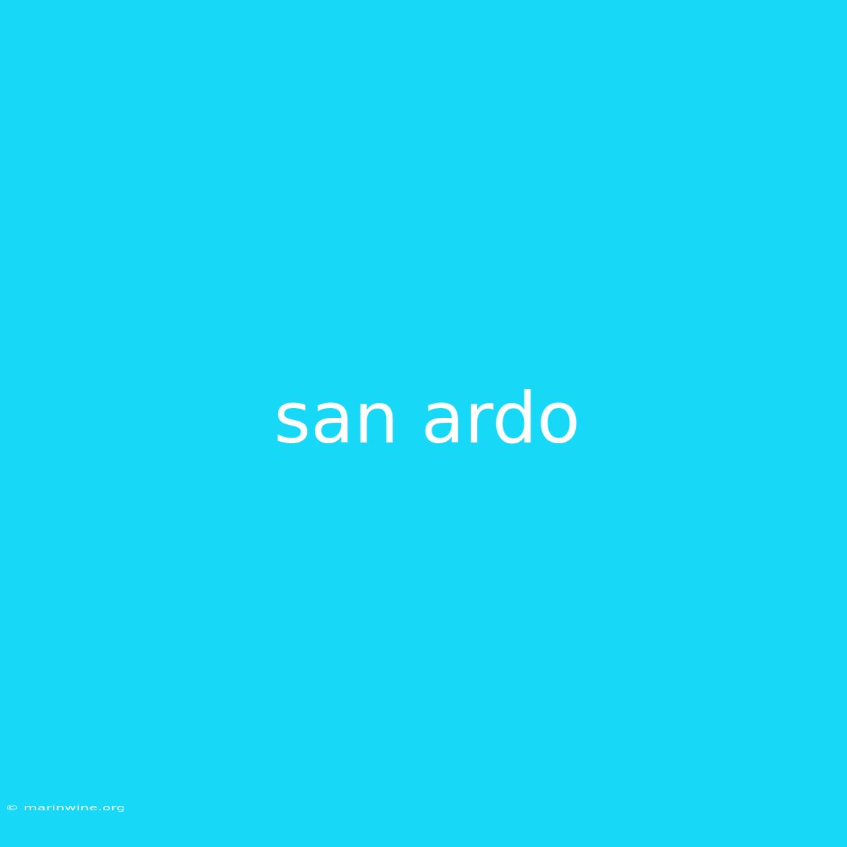 San Ardo