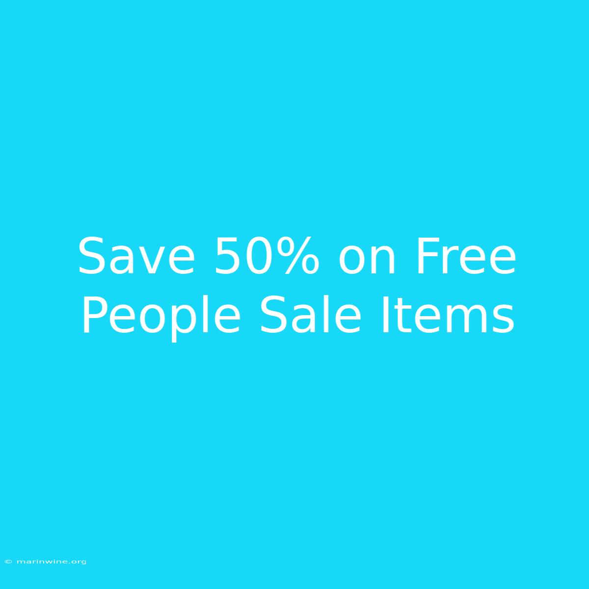 Save 50% On Free People Sale Items