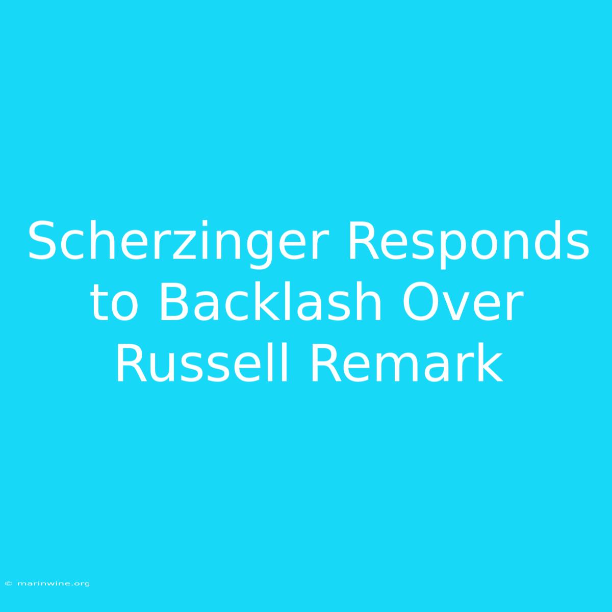 Scherzinger Responds To Backlash Over Russell Remark