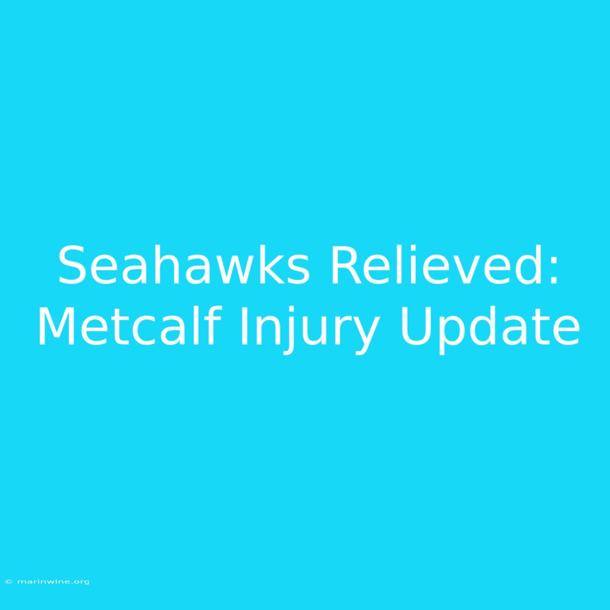 Seahawks Relieved: Metcalf Injury Update