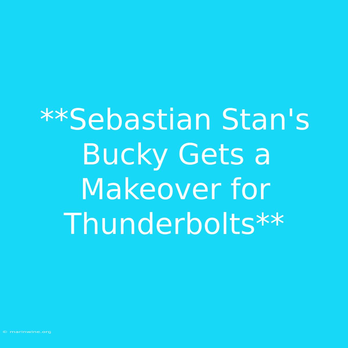 **Sebastian Stan's Bucky Gets A Makeover For Thunderbolts**