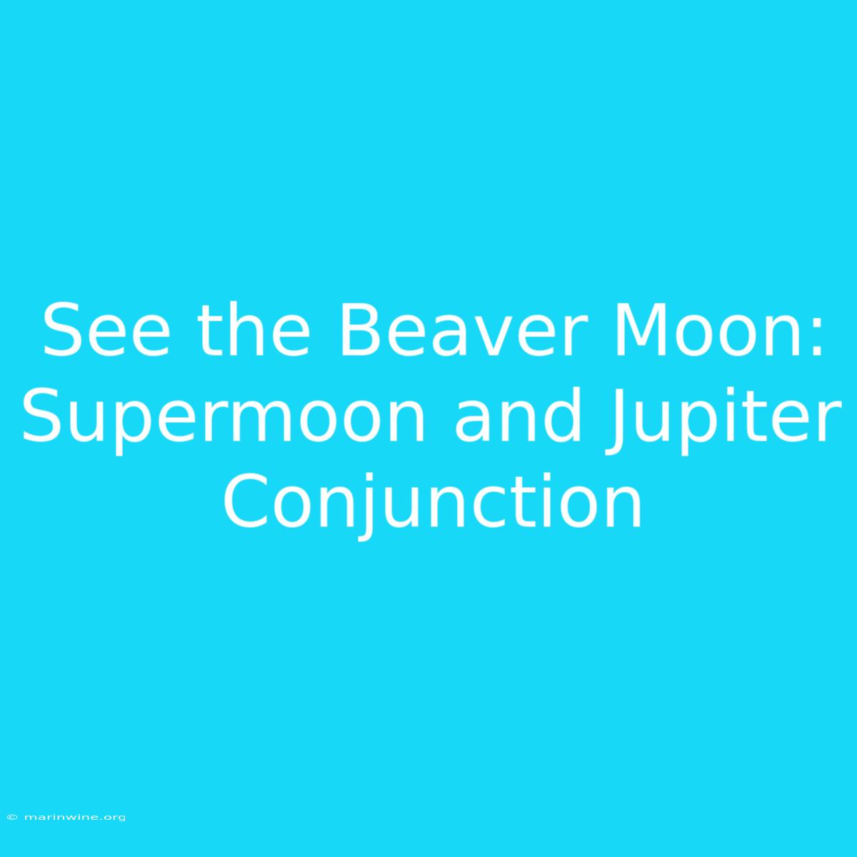 See The Beaver Moon: Supermoon And Jupiter Conjunction 