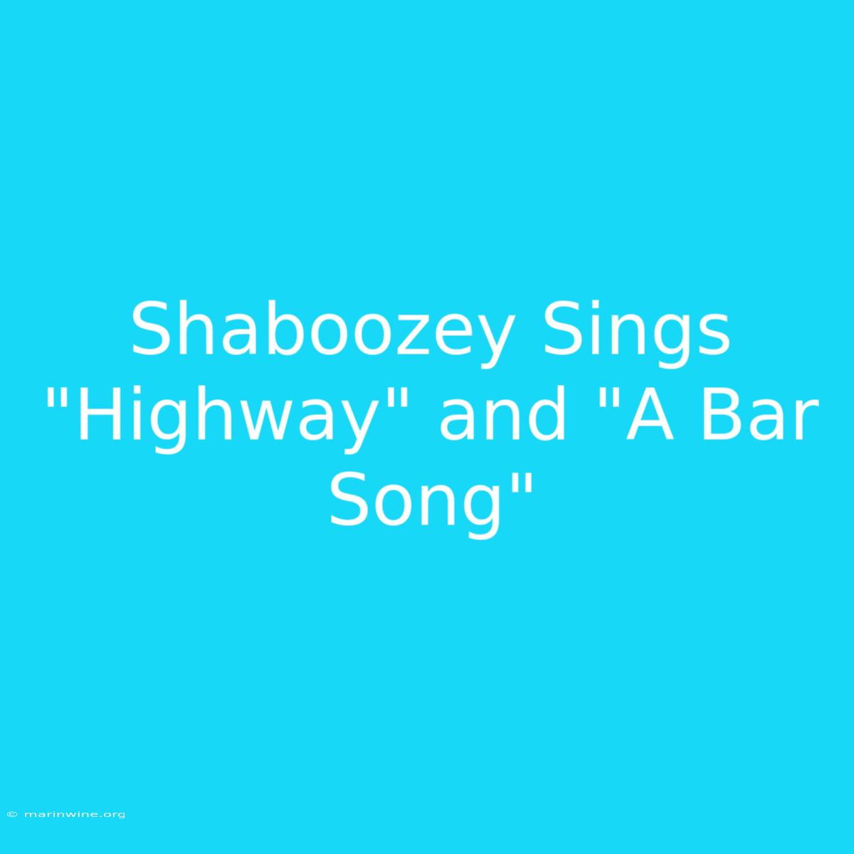 Shaboozey Sings 