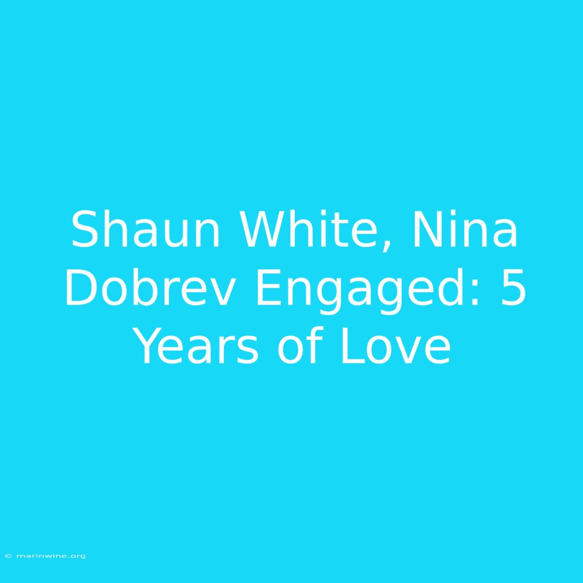 Shaun White, Nina Dobrev Engaged: 5 Years Of Love 