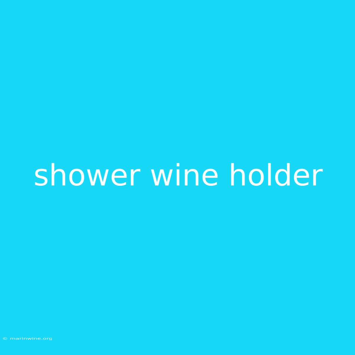 Shower Wine Holder