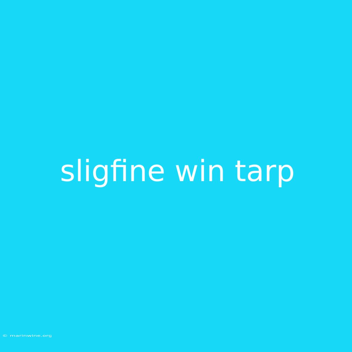 Sligfine Win Tarp