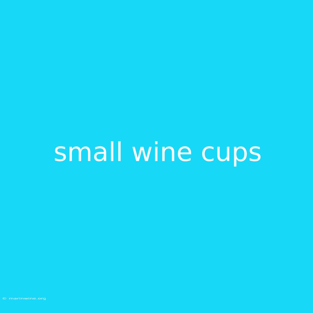 Small Wine Cups