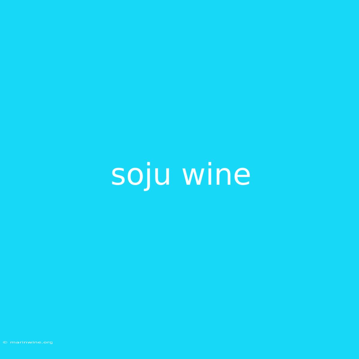 Soju Wine