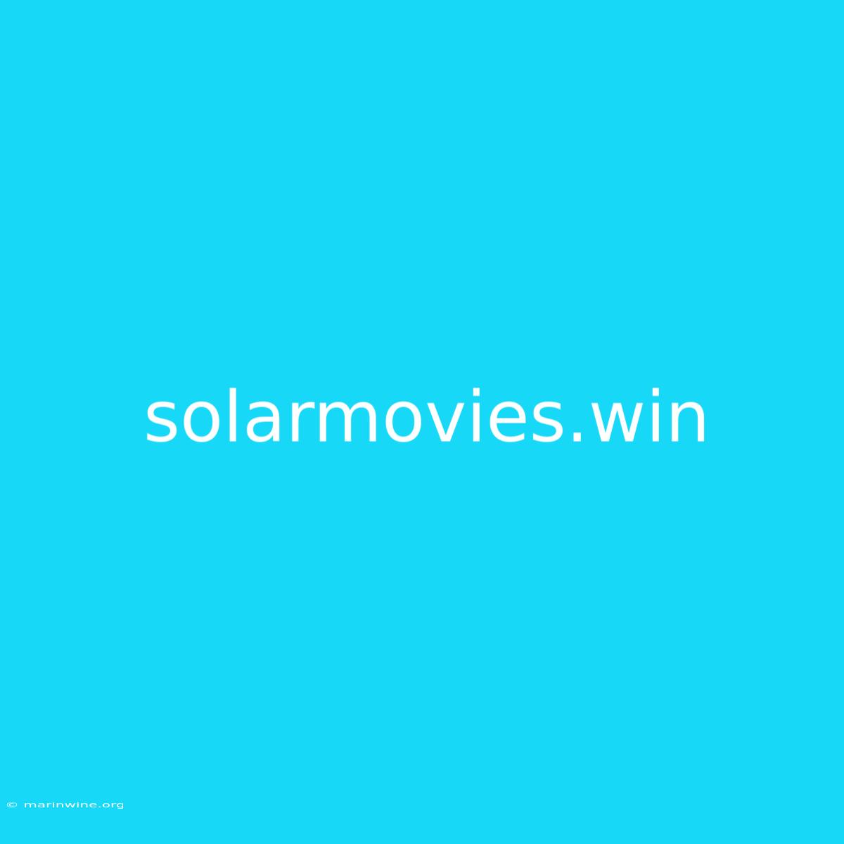 Solarmovies.win