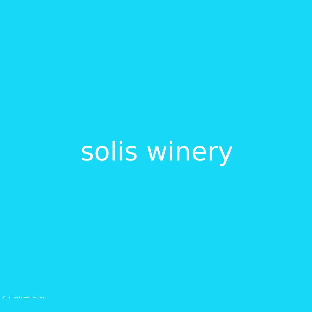 Solis Winery