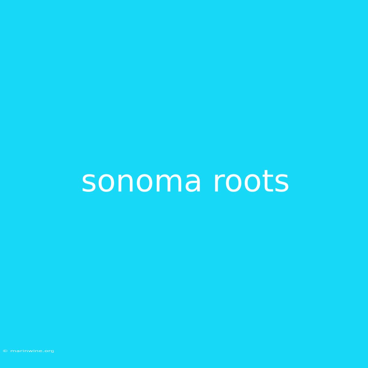 Sonoma Roots