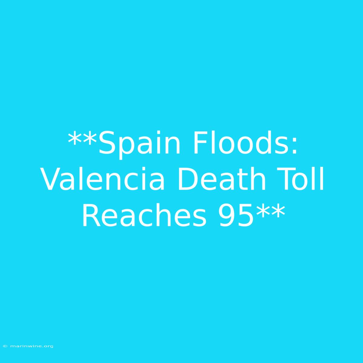 **Spain Floods: Valencia Death Toll Reaches 95** 