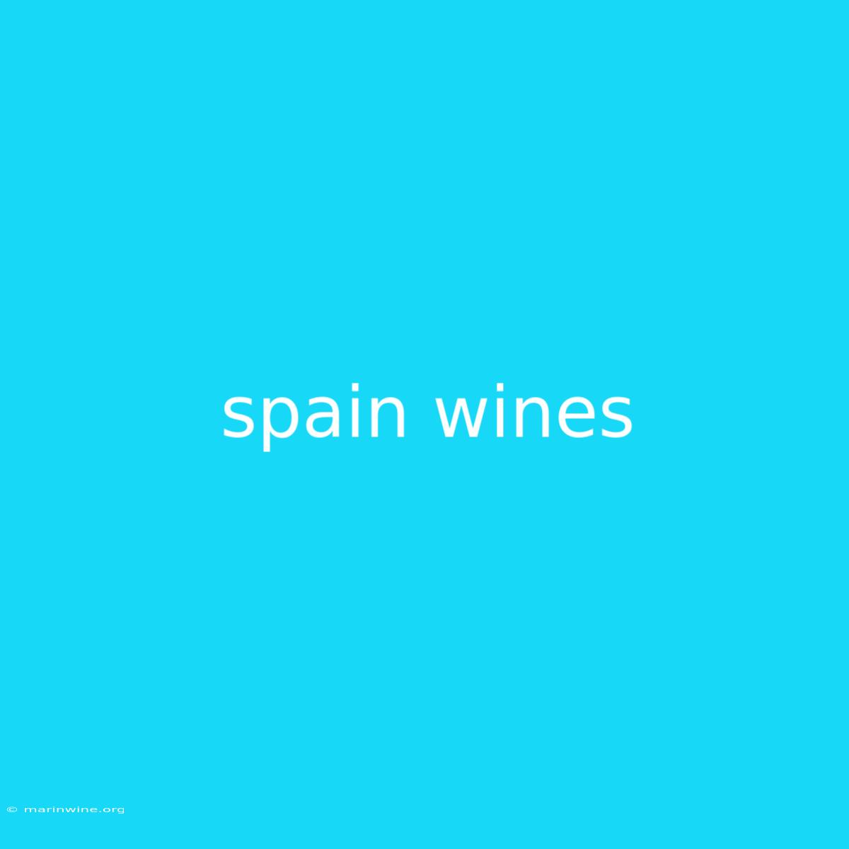 Spain Wines