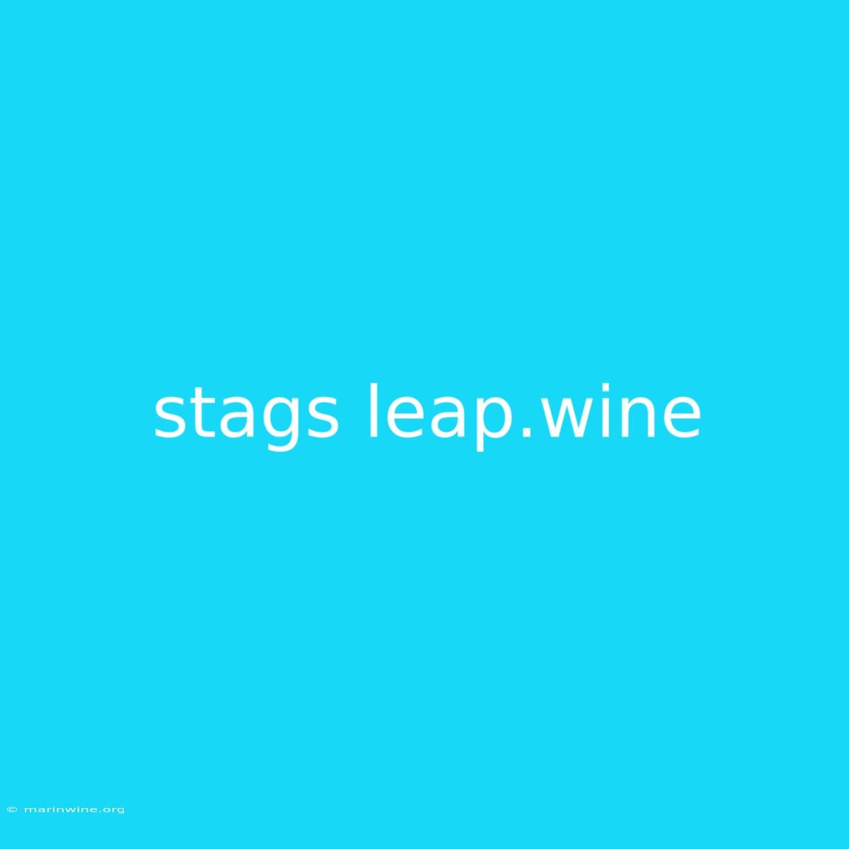 Stags Leap.wine