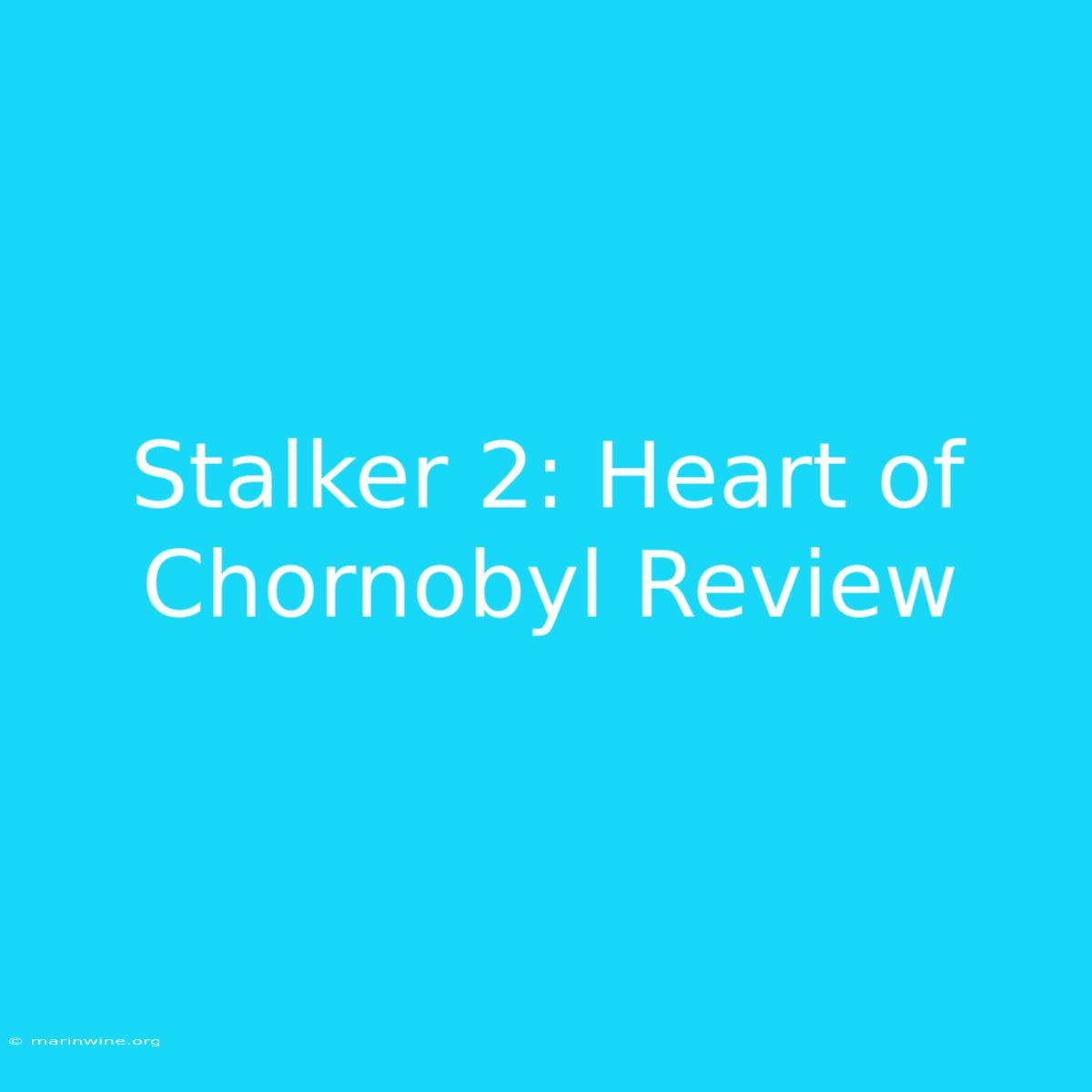 Stalker 2: Heart Of Chornobyl Review