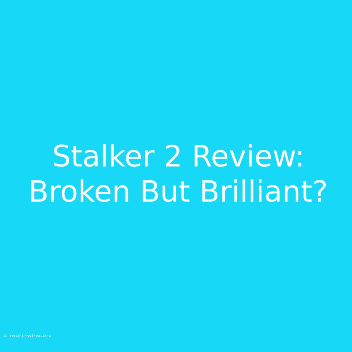 Stalker 2 Review: Broken But Brilliant?