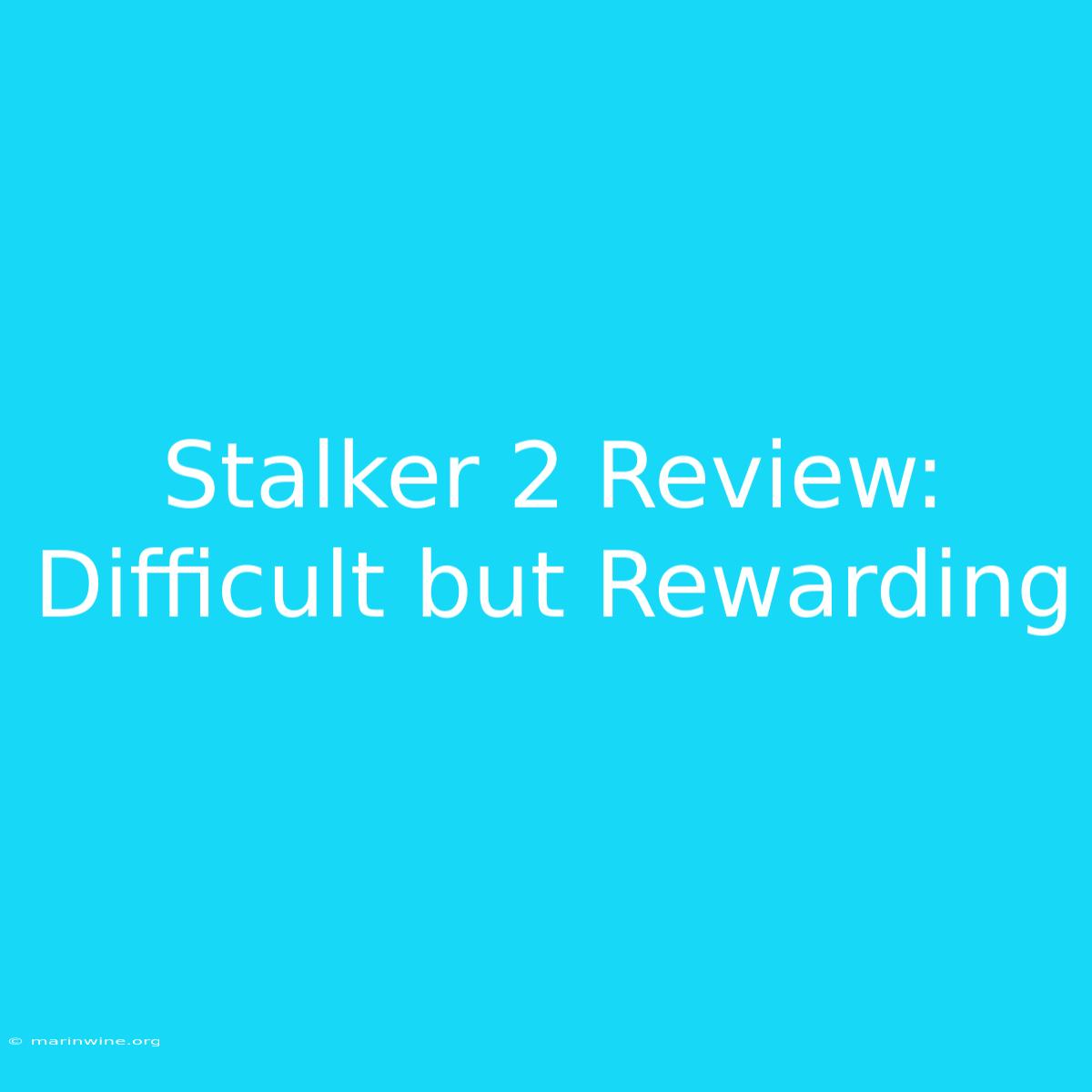 Stalker 2 Review:  Difficult But Rewarding